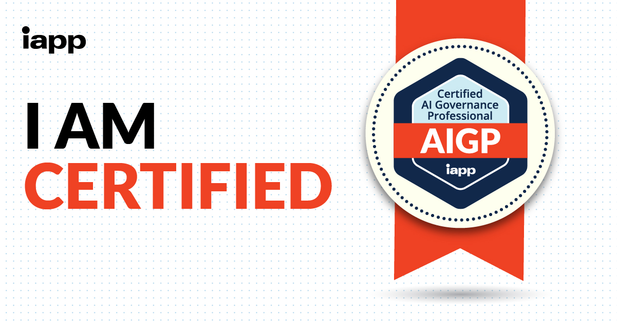 Jake Rebo is AIGP Certified